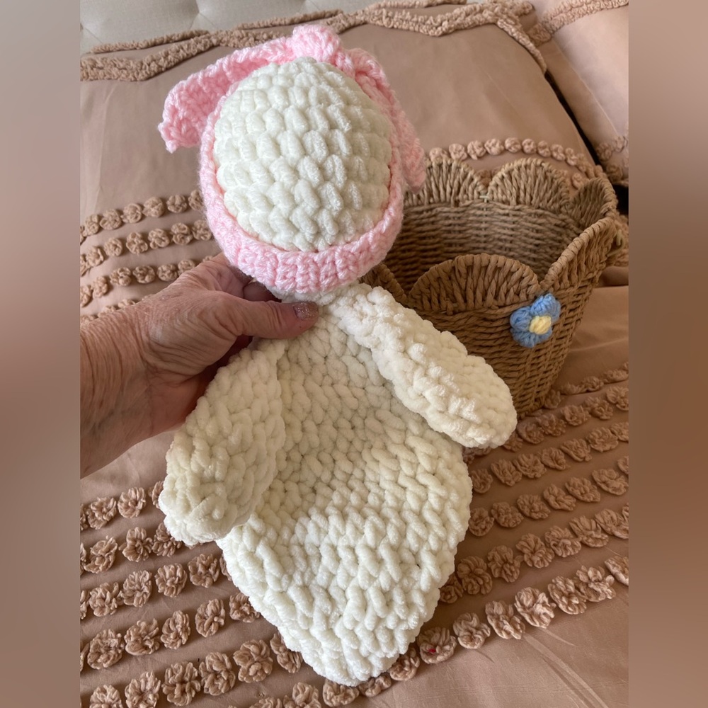 DUCK HANDMADE CROCHET SNUGGLER, Easter, baby gift, shower gift, lovey - Picture 3 of 3